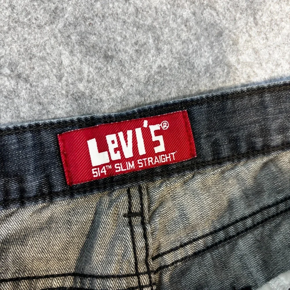 Levi's 514 Slim Straight Jeans Boys Size 20 Reg 30x30 Dark Wash Denim
